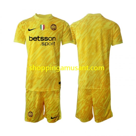 Maillot de Foot Inter Milan Gardien Enfant Extérieur 2024-2025 Manche Courte