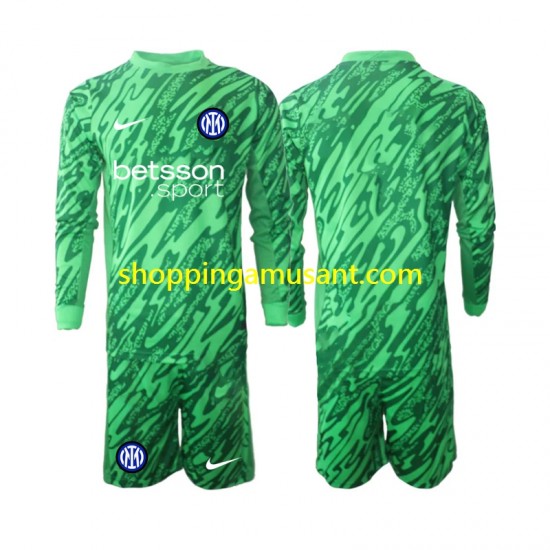 Maillot de Foot Inter Milan Gardien Enfant Domicile 2024-2025 Manche Longue