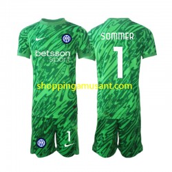 Maillot de Foot Inter Milan Yann Sommer 1 Gardien Enfant Domicile 2024-2025 Manche Courte