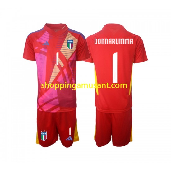 Maillot de Foot Italie Donnarumma 1 Gardien Enfant Neutre Euro 2024 Manche Courte