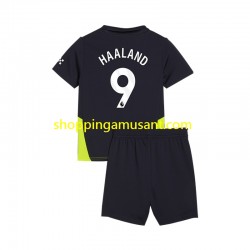 Maillot de Foot Manchester City Haaland 9 Enfant Extérieur 2024-2025 Manche Courte