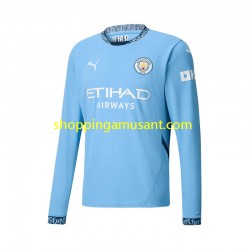 Maillot de Foot Manchester City Homme Domicile 2024-2025 Manche Longue
