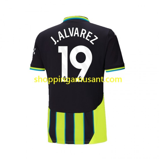 Maillot de Foot Manchester City Julian Alvarez 19 Homme Extérieur 2024-2025 Manche Courte