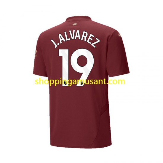Maillot de Foot Manchester City Julian Alvarez 19 Homme Neutre 2024-2025 Manche Courte