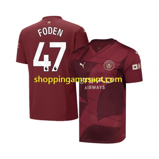 Maillot de Foot Manchester City Phil Foden 47 Homme Neutre 2024-2025 Manche Courte