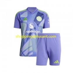 Maillot de Foot Manchester United Gardien Enfant Domicile 2024-2025 Manche Courte