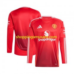 Maillot de Foot Manchester United Homme Domicile 2024-2025 Manche Longue