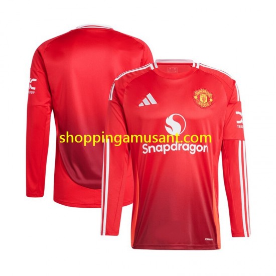 Maillot de Foot Manchester United Homme Domicile 2024-2025 Manche Longue