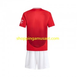 Maillot de Foot Manchester United Enfant Domicile 2024-2025 Manche Courte