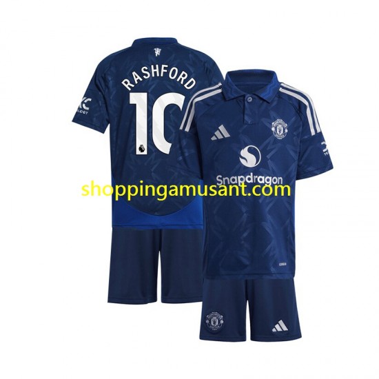Maillot de Foot Manchester United Marcus Rashford 10 Enfant Extérieur 2024-2025 Manche Courte