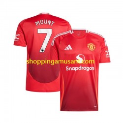 Maillot de Foot Manchester United Mason Mount 7 Homme Domicile 2024-2025 Manche Courte