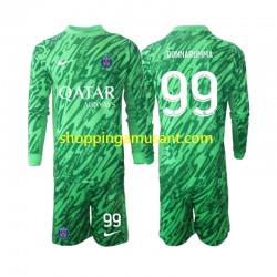 Maillot de Foot Paris Saint-Germain Gianluigi Donnarumma 99 Gardien Enfant Extérieur 2024-2025 Manche Longue