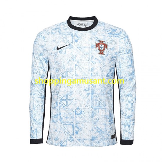 Maillot de Foot Portugal Homme Extérieur Euro 2024 Manche Longue