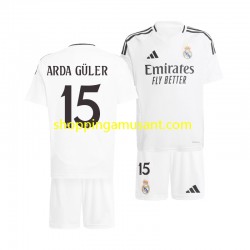 Maillot de Foot Real Madrid Arda Guler 15 Enfant Domicile 2024-2025 Manche Courte