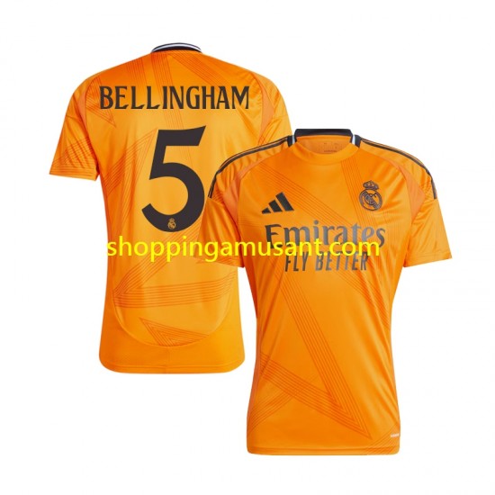 Maillot de Foot Real Madrid BELLINGHAM 5 Homme Extérieur 2024-2025 Manche Courte