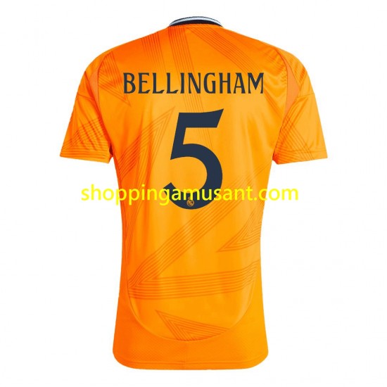 Maillot de Foot Real Madrid BELLINGHAM 5 Homme Extérieur 2024-2025 Manche Courte