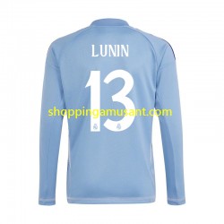 Maillot de Foot Real Madrid Andriy Lunin 13 Gardien Homme Domicile 2024-2025 Manche Longue