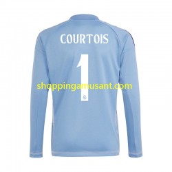 Maillot de Foot Real Madrid Thibaut Courtois 1 Gardien Homme Domicile 2024-2025 Manche Longue