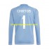 Maillot de Foot Real Madrid Thibaut Courtois 1 Gardien Homme Domicile 2024-2025 Manche Longue