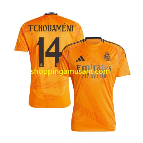 Maillot de Foot Real Madrid Tchouameni 14 Homme Extérieur 2024-2025 Manche Courte