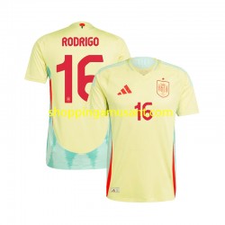 Maillot de Foot Espagne RODRIGO 16 Homme Extérieur Euro 2024 Manche Courte