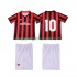 Maillot de Foot AC Milan 10 1990 1991 Rétro Enfant Domicile Manche Courte
