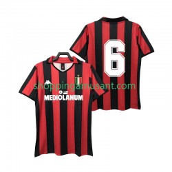Maillot de Foot AC Milan 6 1988 1989 Rétro Homme Domicile Manche Courte