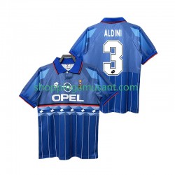 Maillot de Foot AC Milan ALDINI 3 1995 1996 Rétro Homme Extérieur Manche Courte
