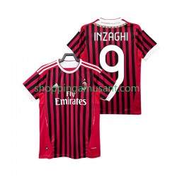Maillot de Foot AC Milan INZAGHI 9 2012 Rétro Homme Domicile 2011 Manche Courte