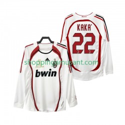 Maillot de Foot AC Milan KAKA 22 2007 Rétro Homme Extérieur 2006 Manche Longue