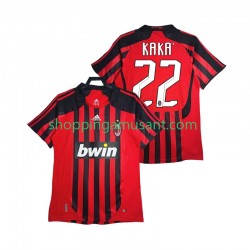 Maillot de Foot AC Milan KAKA 22 2007 Rétro Homme Domicile 2008 Manche Courte
