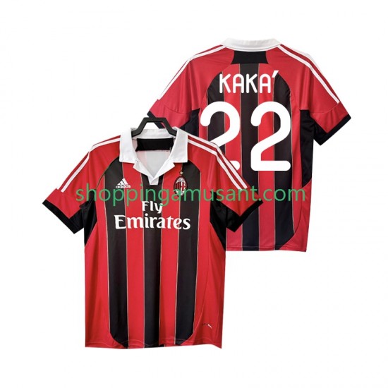 Maillot de Foot AC Milan KAKA 22 2012 2013 Rétro Homme Domicile Manche Courte