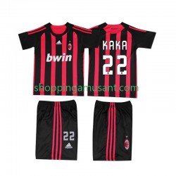 Maillot de Foot AC Milan KAKA 22 2009 Rétro Enfant Domicile 2008 Manche Courte