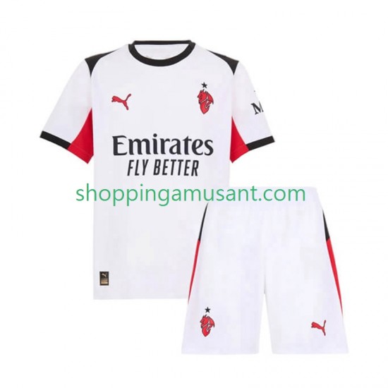 Maillot de Foot AC Milan Enfant Extérieur 2025-2026 Manche Courte