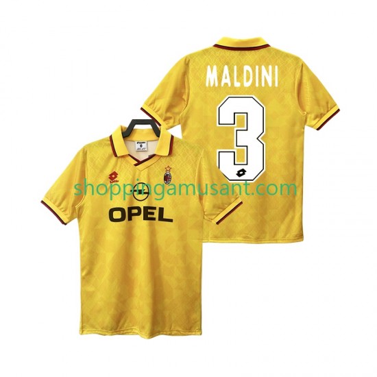 Maillot de Foot AC Milan MALDINI 3 1995 1996 Rétro Homme Neutre Manche Courte