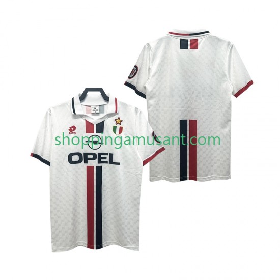Maillot de Foot AC Milan 1996 1997 Rétro Homme Extérieur Manche Courte