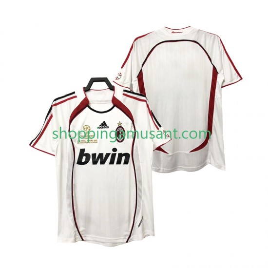 Maillot de Foot AC Milan 2007 Rétro Homme Extérieur 2006 Manche Courte