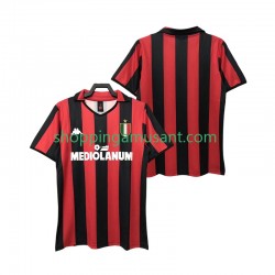 Maillot de Foot AC Milan 1988 1989 Rétro Homme Domicile Manche Courte