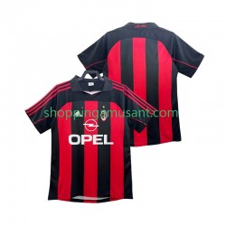 Maillot de Foot AC Milan 2000 Rétro Homme Domicile 2002 Manche Courte