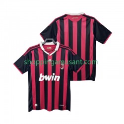 Maillot de Foot AC Milan 2009 Rétro Homme Domicile 2010 Manche Courte