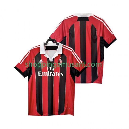 Maillot de Foot AC Milan 2012 2013 Rétro Homme Domicile Manche Courte