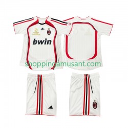 Maillot de Foot AC Milan 2007 Rétro Enfant Extérieur 2006 Manche Courte