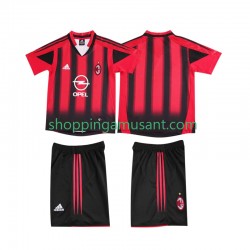 Maillot de Foot AC Milan 2005 Rétro Enfant Domicile 2004 Manche Courte