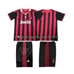 Maillot de Foot AC Milan 2009 Rétro Enfant Domicile 2010 Manche Courte