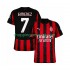 Maillot de Foot AC Milan Santiago Gimenez 7 Homme Domicile 2025-2026 Manche Courte