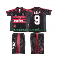 Maillot de Foot AC Milan WEAH 9 Rétro Enfant Neutre 1999 1998 Manche Courte