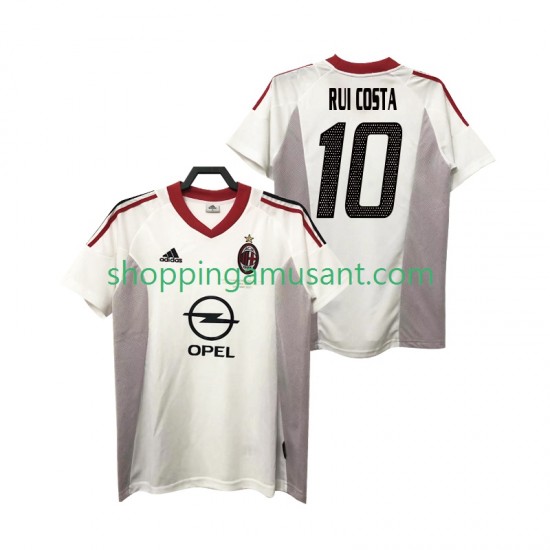 Maillot de Foot AC Milan rui costa 10 2005 Rétro Homme Extérieur 2004 Manche Courte
