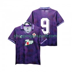 Maillot de Foot Fiorentina 9 1992 1993 Rétro Homme Domicile Manche Courte