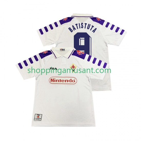 Maillot de Foot Fiorentina BASTUTA 9 Rétro Homme Extérieur 1999 1998 Manche Courte