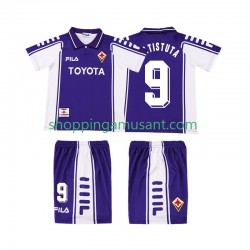 Maillot de Foot Fiorentina BASTUTA 9 2000 Rétro Enfant Domicile 1999 Manche Courte